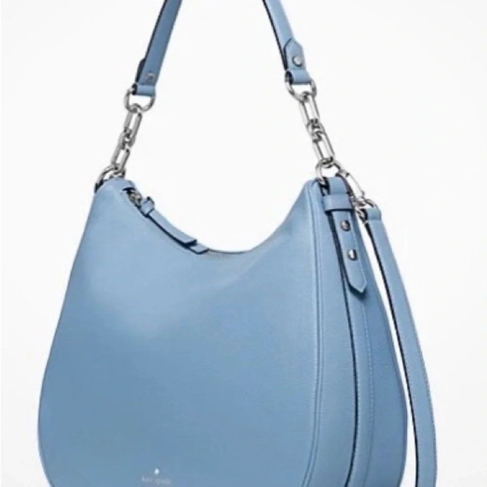 KATE SPADE Leather Mulberry Street Vivian Shoulder/Hobo/Crossbody Bag~Sky Blue